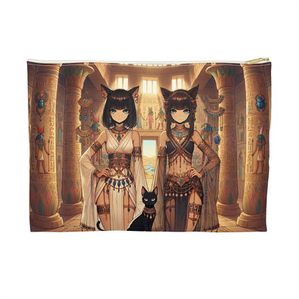 The Egyptian Priestess Cats Flat Pouch – Temple Guardians & Ancient Grace