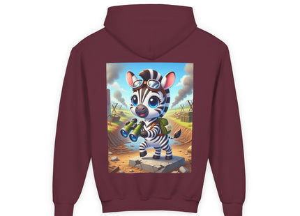 Zebra Lookout Youth Heavy Blend Hooded Sweatshirt