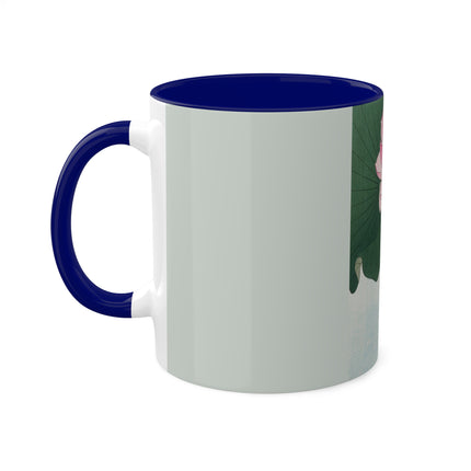 Blooming Lotus Flowers by Ohara Koson Colorful Mugs, 11oz