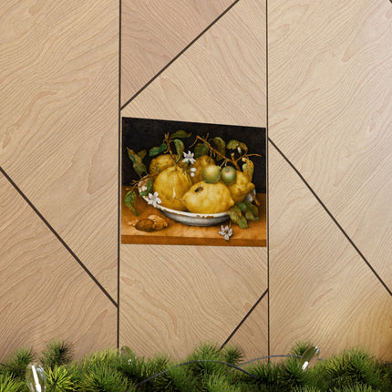Still Life with Bowl of Citrons by Giovanna Garzoni Matte Horizontal Posters