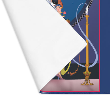 Smoke and Secrets: A Glamorous Encounter in Prohibition Era Placemat, 1pc