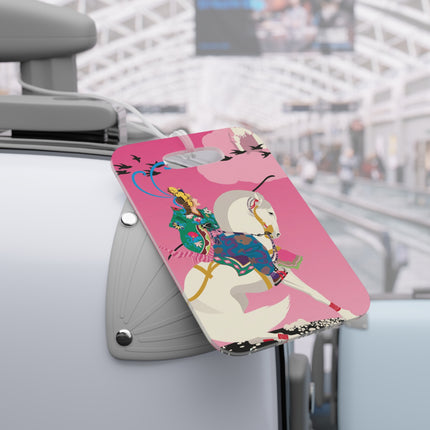 Samurai Princess on the White Steed Luggage Tag – Epic Fantasy & Mythic Beauty
