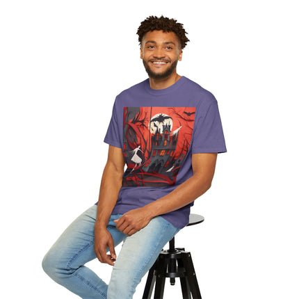 Halloween Night Scene Unisex Garment-Dyed T-shirt