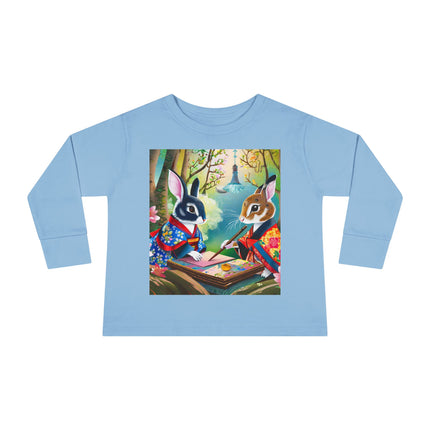 Fairy Animals Writing Wishes Toddler Long Sleeve Tee