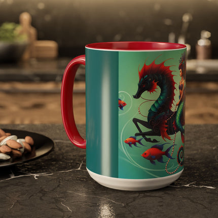 Mermaid & Sea Dragon Mug – Ocean Guardian & Mythic Beauty