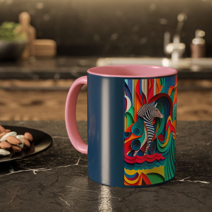 Surfing Zebra Colorful Mugs (11oz, 15oz)