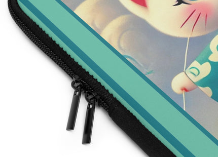 Geisha Kitten and the Dragon Kite Laptop Sleeve