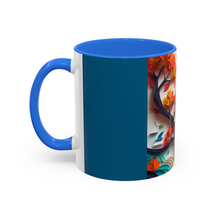 Owl at an Autumn Park Colorful Mugs (11oz, 15oz)