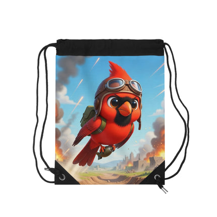 The Cardinal Dive Bomber Drawstring Bag – Bold Flight & Fearless Adventure