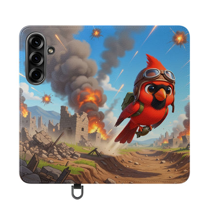 🐦✈️ The Cardinal Dive Bomber Flip Case – Bold Flight & Fearless Adventure