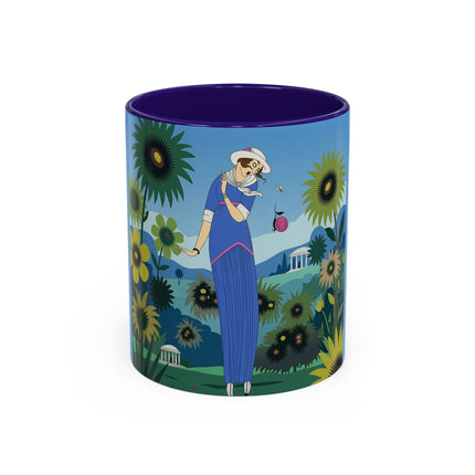 The Secret Language Of Flowers Colorful Mugs – Art Deco Botanical Elegance