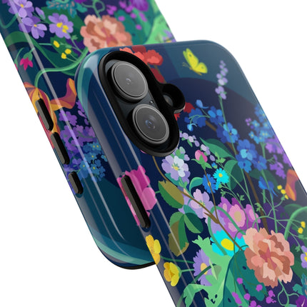 Midnight Floral Reverie Phone Case – Vibrant Bloom & Enchanted Beauty