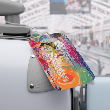Golden Wisteria Elegance Luggage Tags