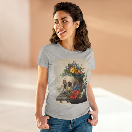 Vanitas Still Life by Herman Henstenburgh Women's Midweight Cotton Tee