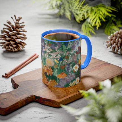 Flowers on the Mountain by August Babberger Colorful Mugs (11oz, 15oz)