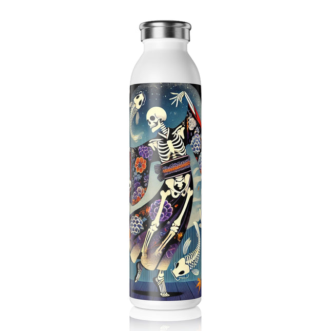 Skeleton Kabuki Performer Slim Water Bottle