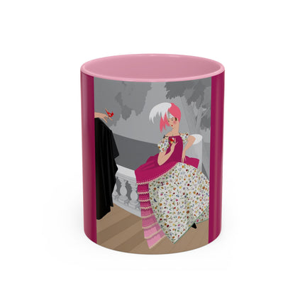 The Red Bird Colorful Mugs – Gentle Storybook Charm & Elegant Whimsy