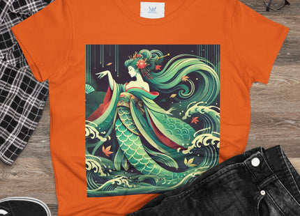 Mermaid Queen Rising from the Deep Women's Midweight Cotton Tee