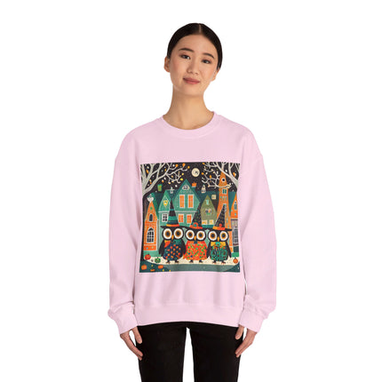 Night of the Trick-or-Treating Owlets Unisex Heavy Blend™ Crewneck Sweatshirt