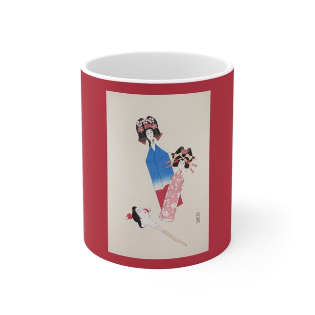 Illustrations of Japanese Toys Pl.001 by Kawasaki Kyosen Ceramic Mug 11oz