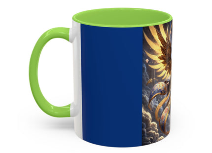 Valkyrie Descending Through Storm Colorful Mugs (11oz, 15oz)