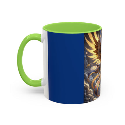 Valkyrie Descending Through Storm Colorful Mugs (11oz, 15oz)