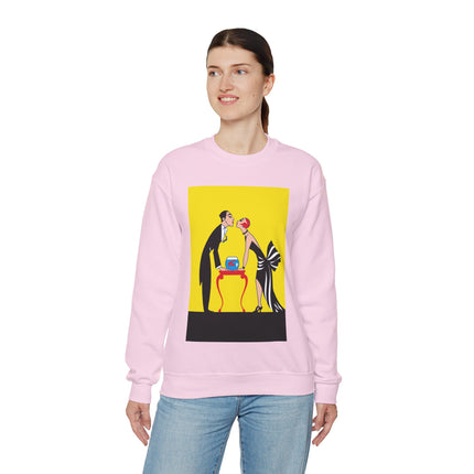 A Moment of Elegance: A Passionate Embrace Amidst Golden Splendor Heavy Blend™ Crewneck Sweatshirt