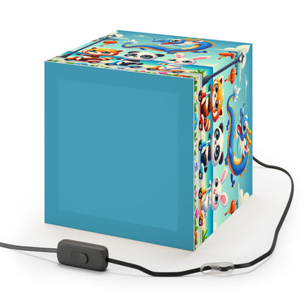 🌊🚲 The Seaside Scooter Friends Light Cube Lamp – Coastal Fun & Playful Adventure