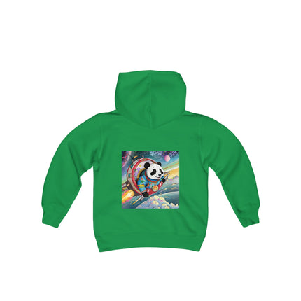 Panda-naut Youth Hooded Sweatshirt – Cosmic Adventure with a Playful Twist