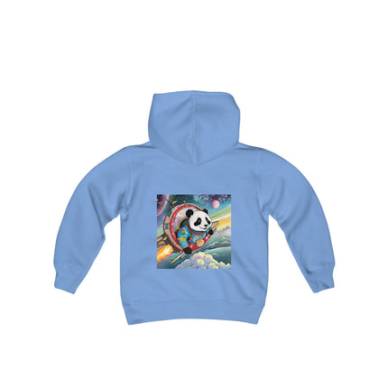Panda-naut Youth Hooded Sweatshirt – Cosmic Adventure with a Playful Twist