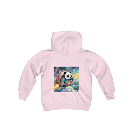 Panda-naut Youth Hooded Sweatshirt – Cosmic Adventure with a Playful Twist
