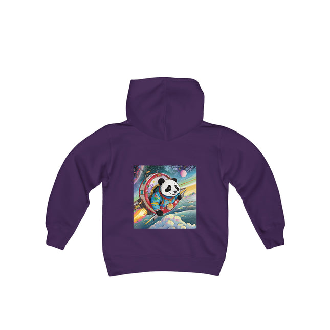 Panda-naut Youth Hooded Sweatshirt – Cosmic Adventure with a Playful Twist