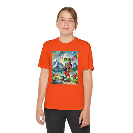 Skateboarding Frog Youth Competitor Tee – Whimsical Adventure & Playful Energy