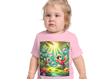 Parrots and Bubbles Baby Short Sleeve T-Shirt