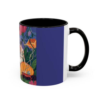 The Garden Of Quiet Reverie Colorful Mugs – Art Deco Botanical Serenity