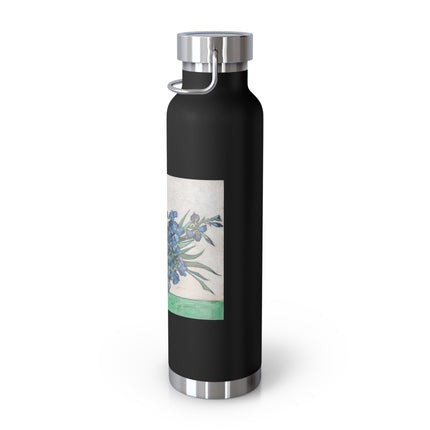Irises by Vincent Van Gogh Copper Vacuum Insulated Bottle, 22oz