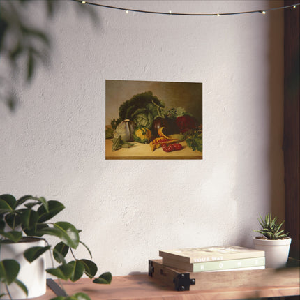 Still Life, Balsam Apple, and Vegetables by James Peale Matte Horizontal Posters