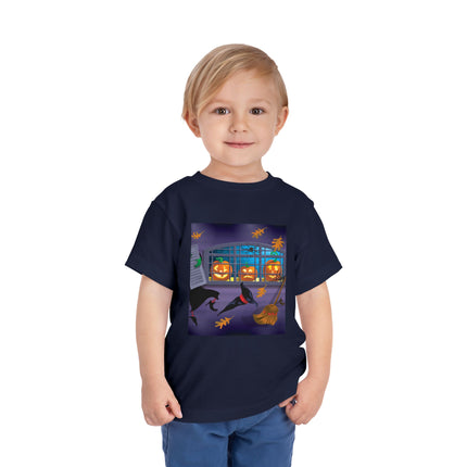 Whimsical Halloween Mischief Toddler Short Sleeve Tee
