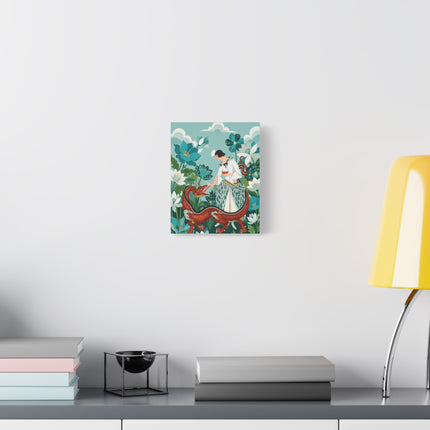 🐉🌿 The Dragon Keeper Placemat – Art Deco Floral Fantasy