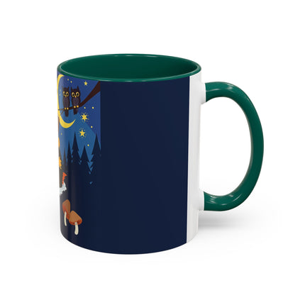 🎃🐈‍⬛ The Little Pumpkin Witch And Her Black Cat Colorful Mug – Whimsical Halloween Charm