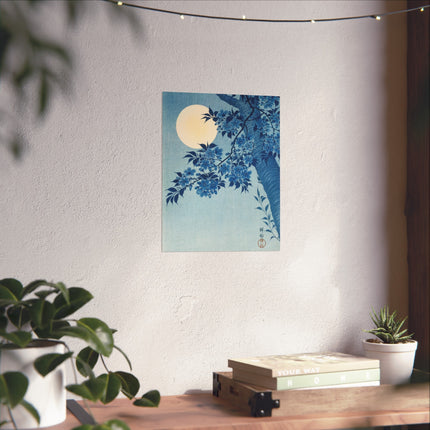 Blossoming Cherry on a Moonlit Night by Ohara Koson Fine Art Posters