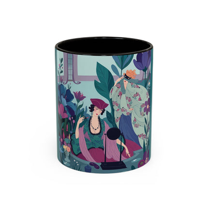 The Ladies Of The Secret Masquerade Colorful Mugs – Art Deco Floral Mystery
