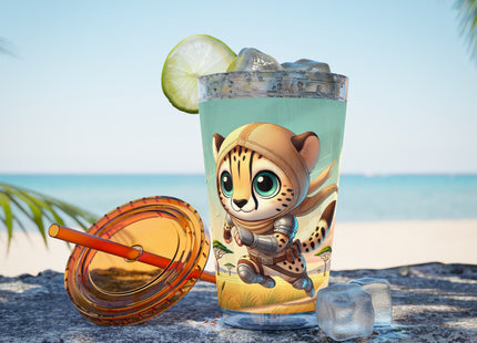 Swift Cheetah Sunsplash Tumbler with Straw, 16oz
