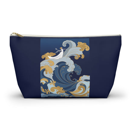 Wave Enchantress Cosmetic Bag – Oceanic Grace & Golden Tides