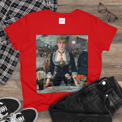 A Bar at the Folies-Bergère by Edouard Manet Women's Midweight Cotton Tee