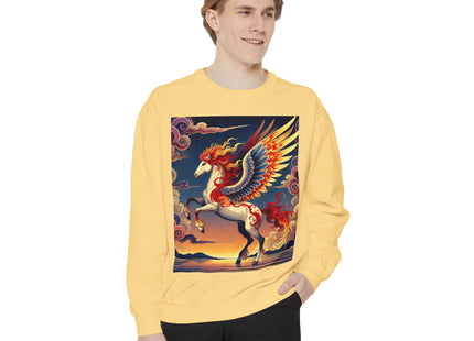 Flame-Winged Horse at Sunset Sweatshirt