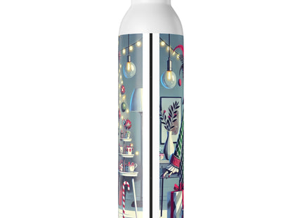 Whimsical Christmas Tea Party Slim Water Bottle