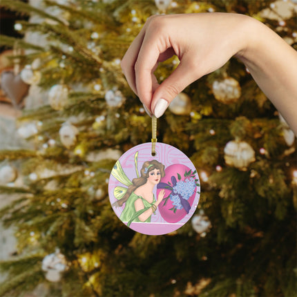The Fairy’s Blossom Glass Ornament