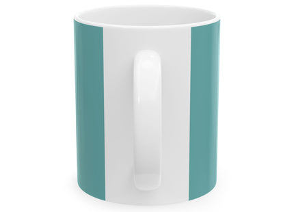 Seaside Serenity: A Glamorous Journey of Pearls and Sailboats Ceramic Mug 11oz