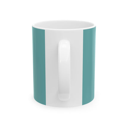 Seaside Serenity: A Glamorous Journey of Pearls and Sailboats Ceramic Mug 11oz